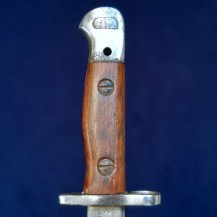 British Lee Enfield 1907 Pattern Bayonet, Chromed with Unusual Reverse Seam Scabbard 6